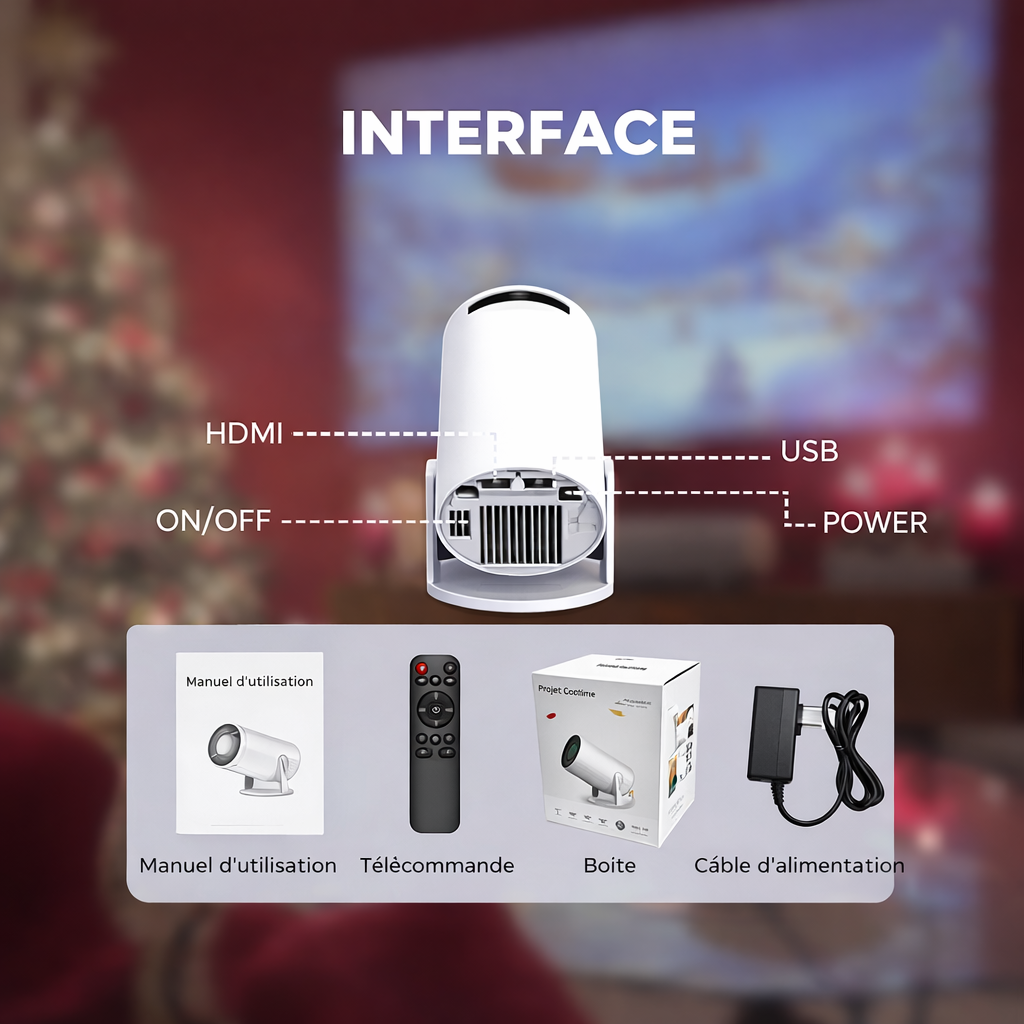 Vidéoprojecteur 4K = 4 Cadeaux Gratuits