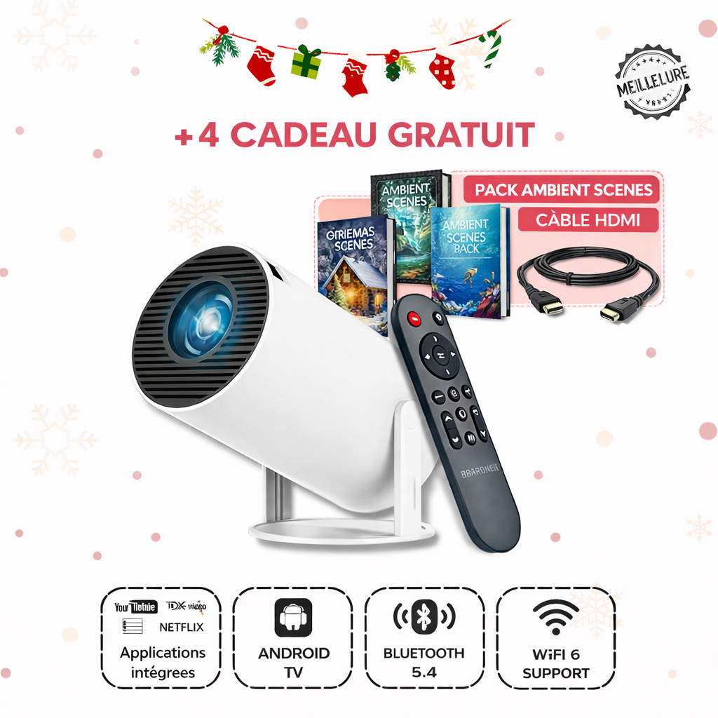 Vidéoprojecteur 4K = 4 Cadeaux Gratuits