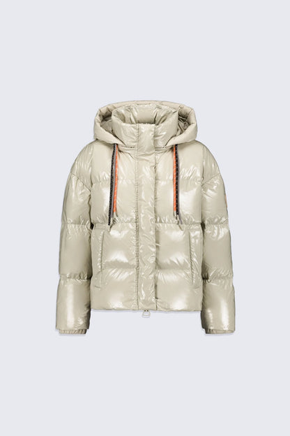 Doudoune courte brillante Blanc