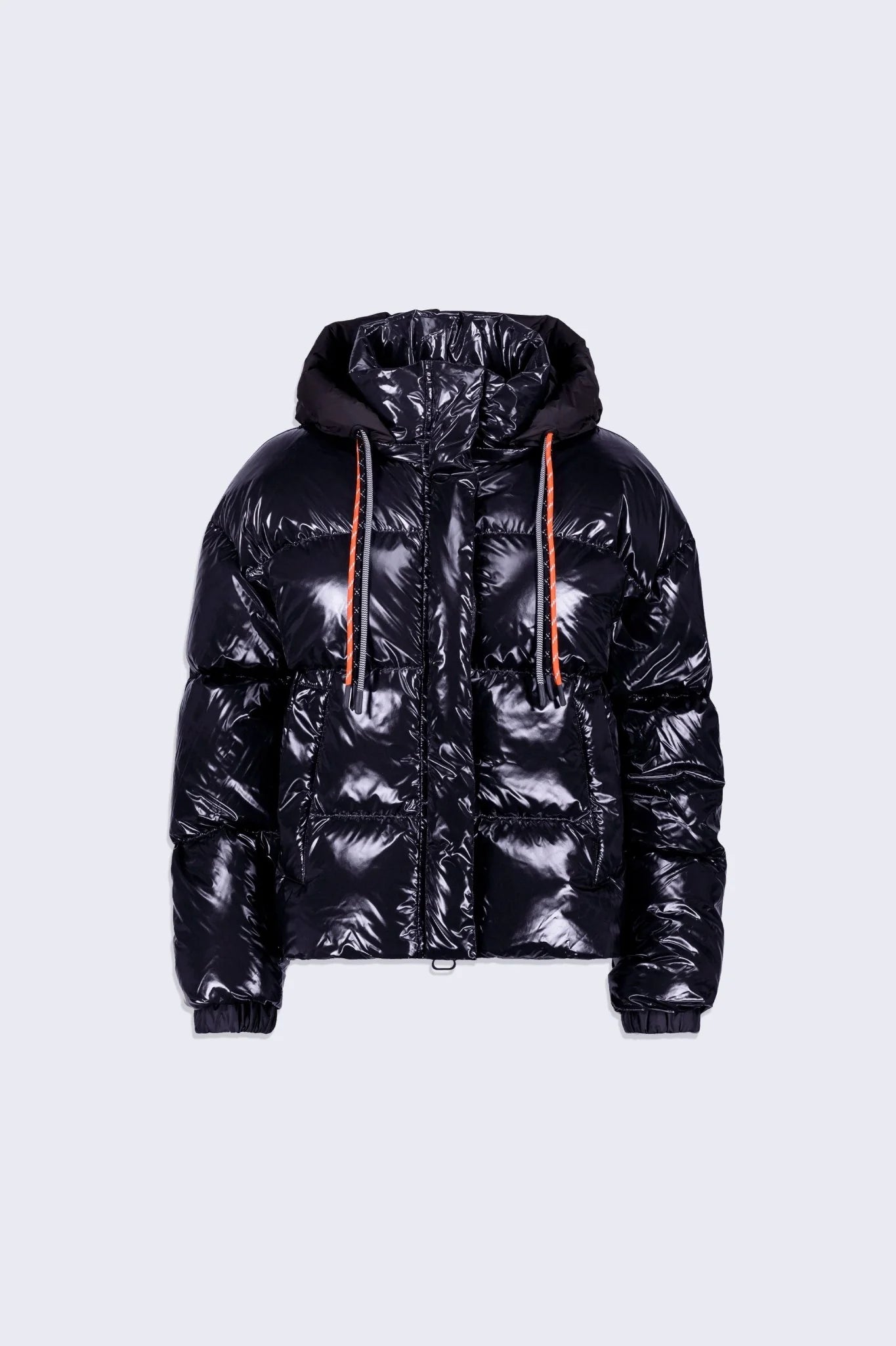 Doudoune courte brillante Bleu Marine