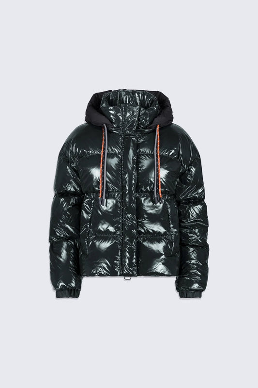 Doudoune courte brillante Noir