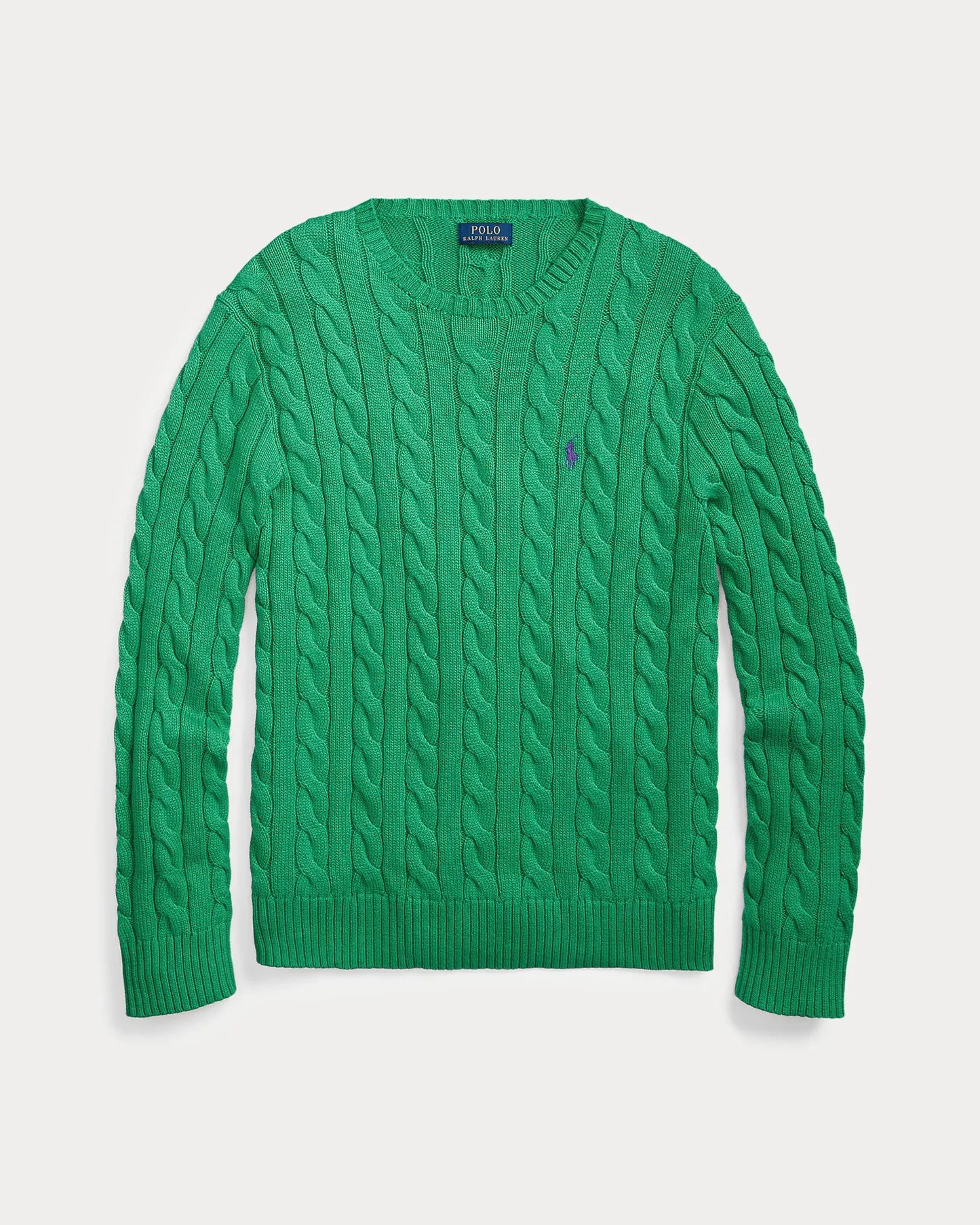Pull en coton Torsadé Vert